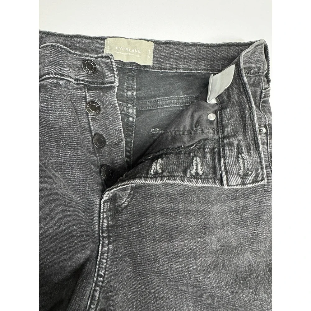 EVERLANE Women's Black Wash High Rise Ankle Skinny Jeans Size 28 - Picture 9 of 13